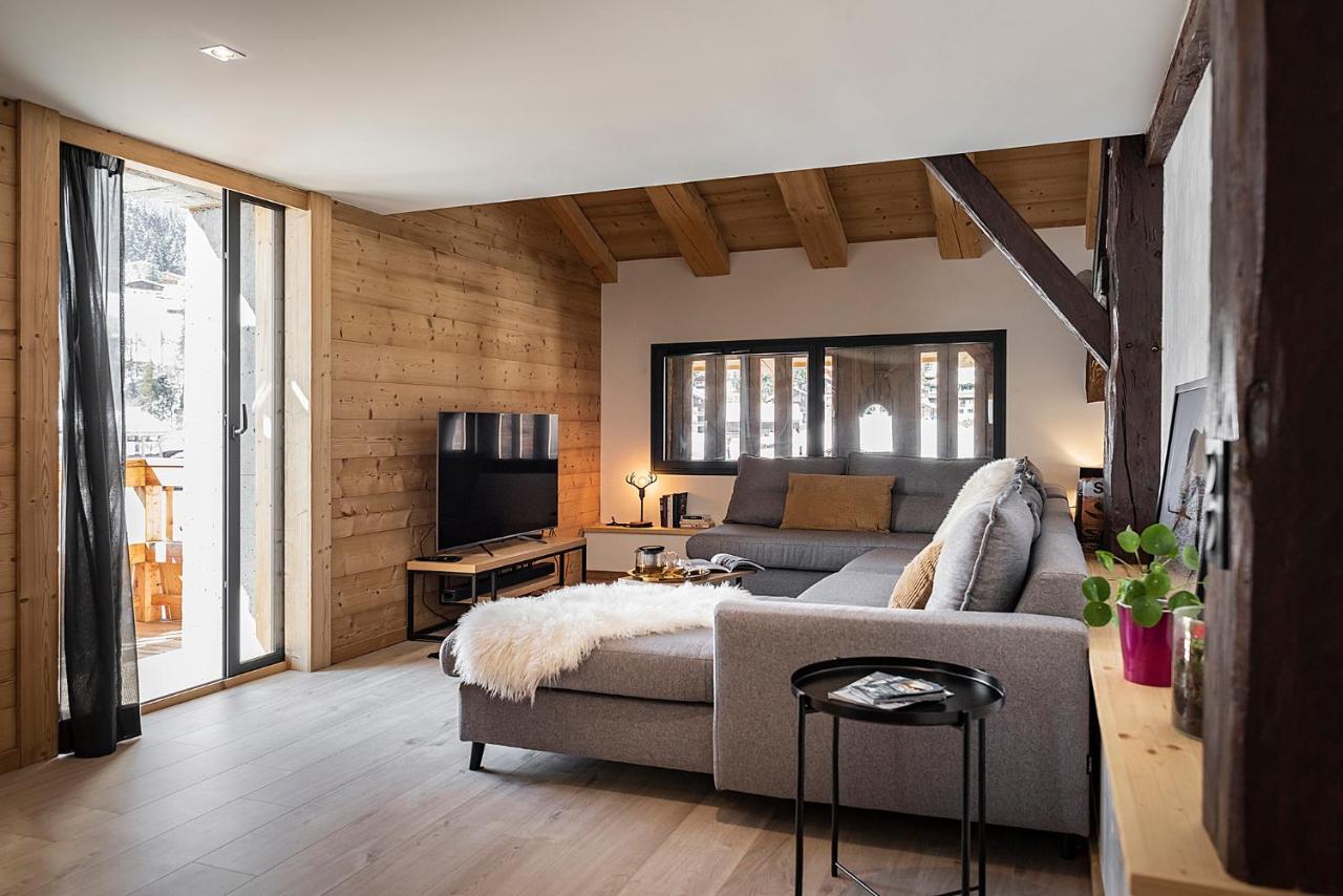 Spacieux duplex avec vue La Clusaz Extérieur photo