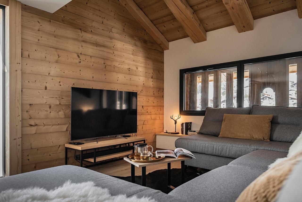Spacieux duplex avec vue La Clusaz Extérieur photo